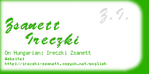 zsanett ireczki business card